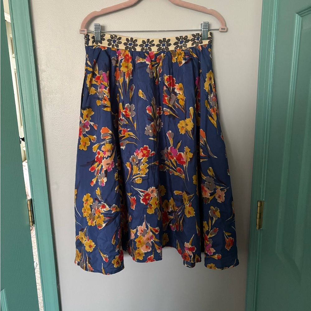 Anthropologie Edme & Esyllte Silk Skirt